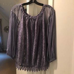 Free People lace off the shoulder tunic